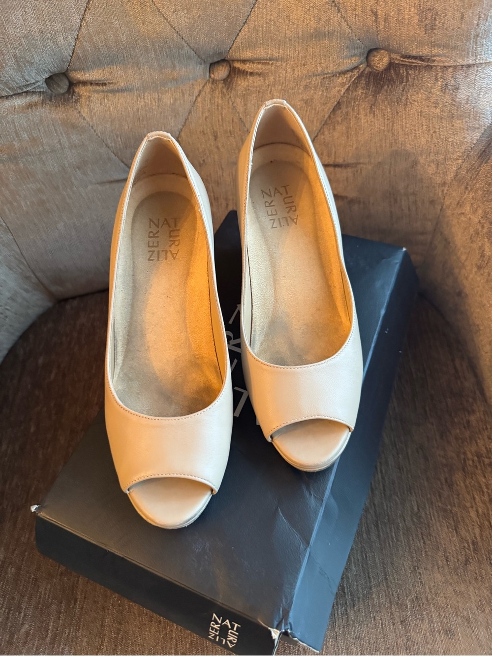Naturalizer Nude Peep-Toe Pumps